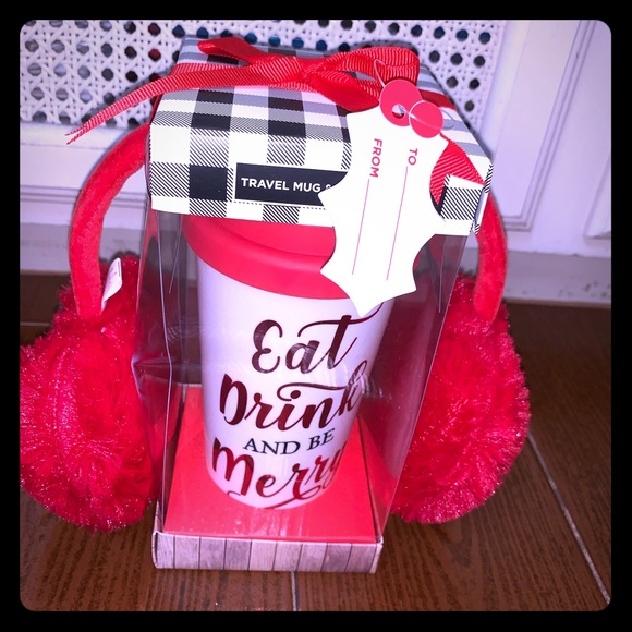 Accessories - New Travel mug and ear muffs